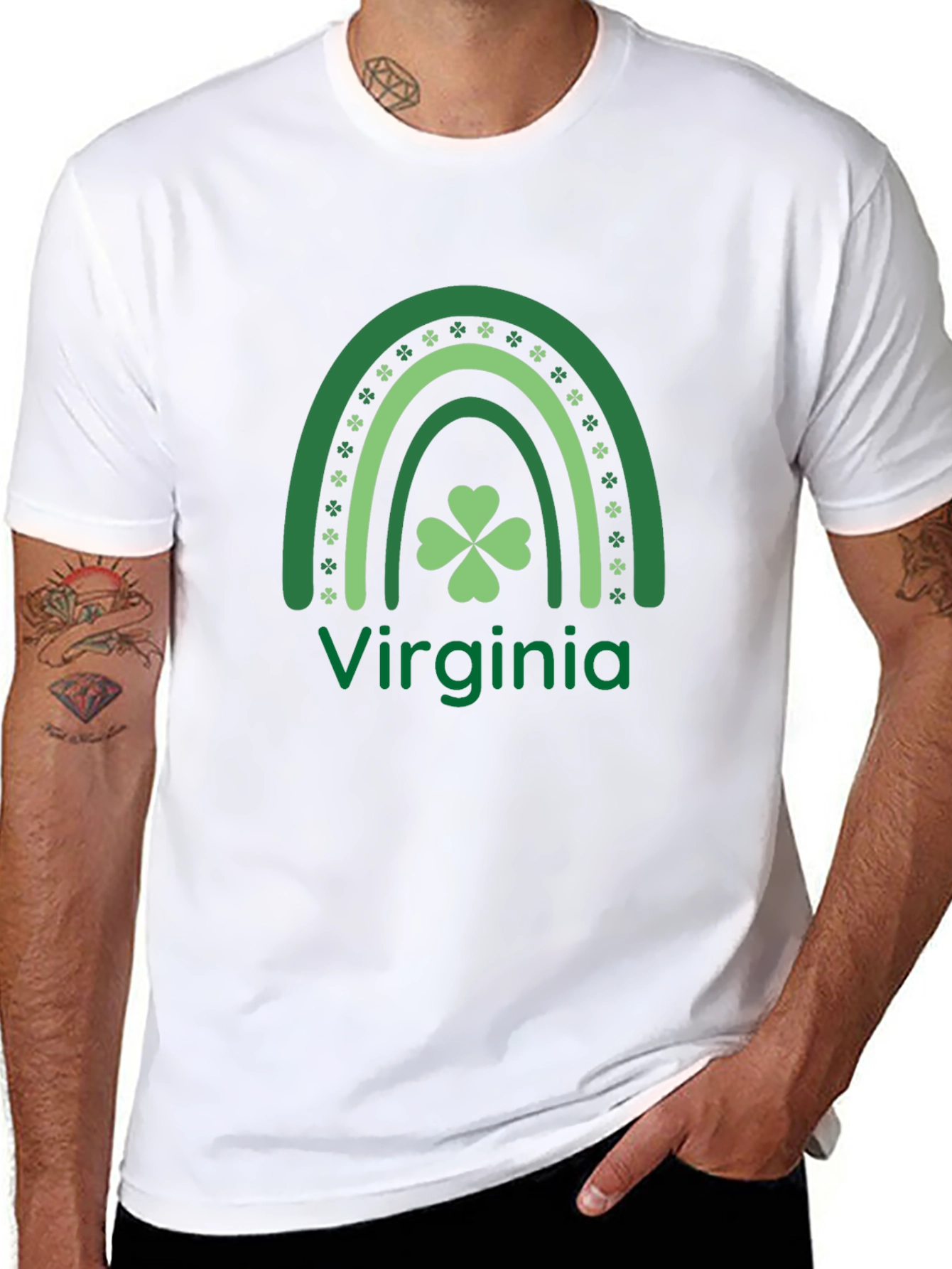 St. Patricks Day Virginia Rainbow T-Shirt