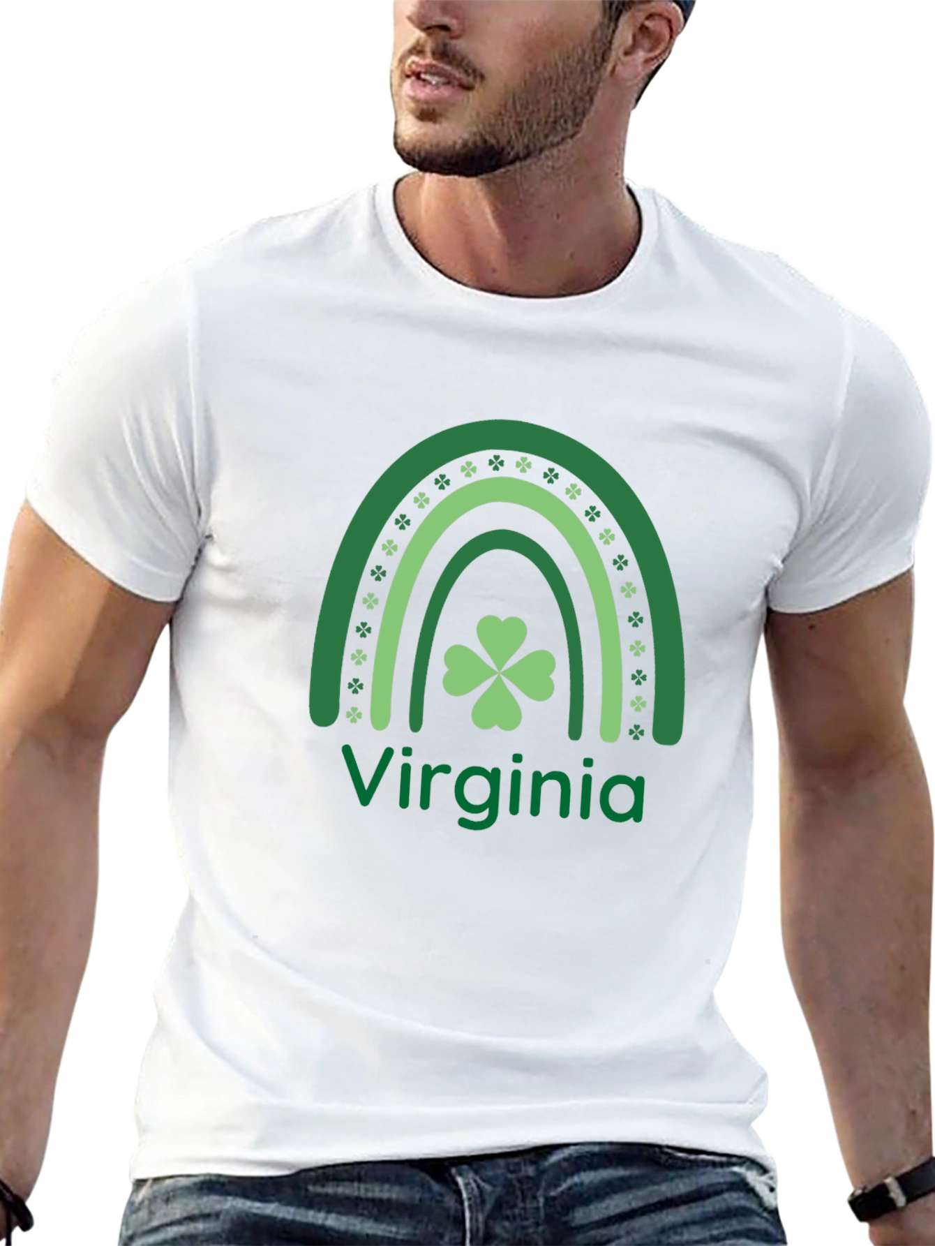 St. Patricks Day Virginia Rainbow T-Shirt