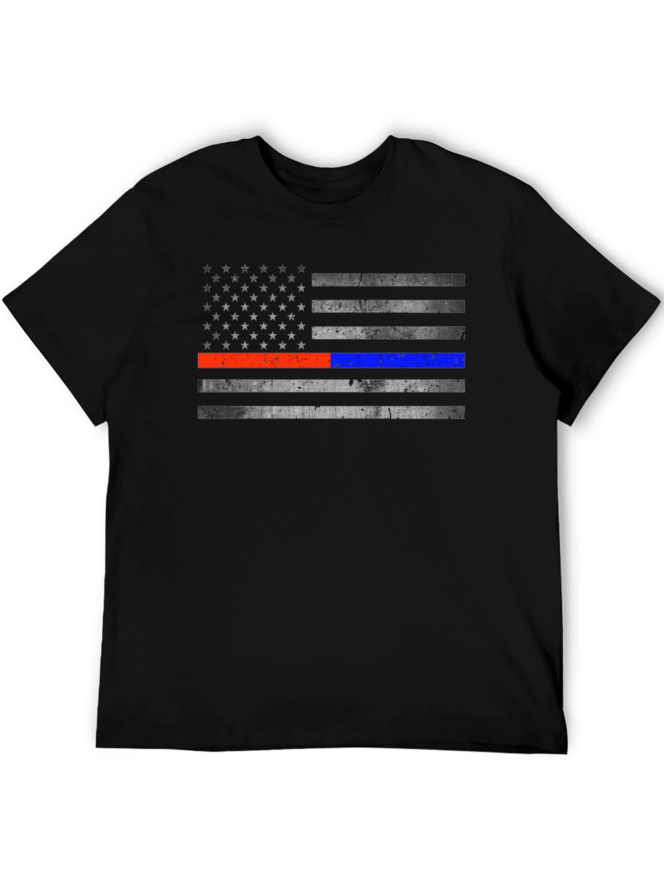 Distressed American Flag Line T-Shirt