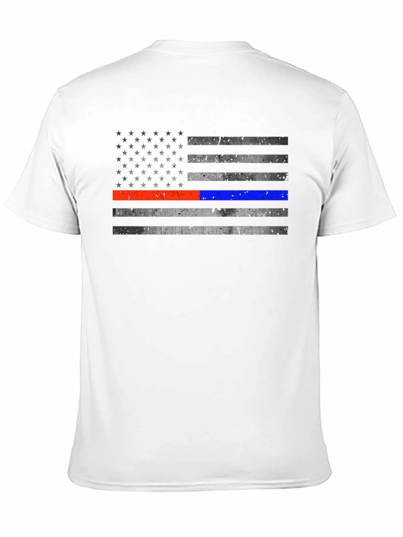 Distressed American Flag Line T-Shirt