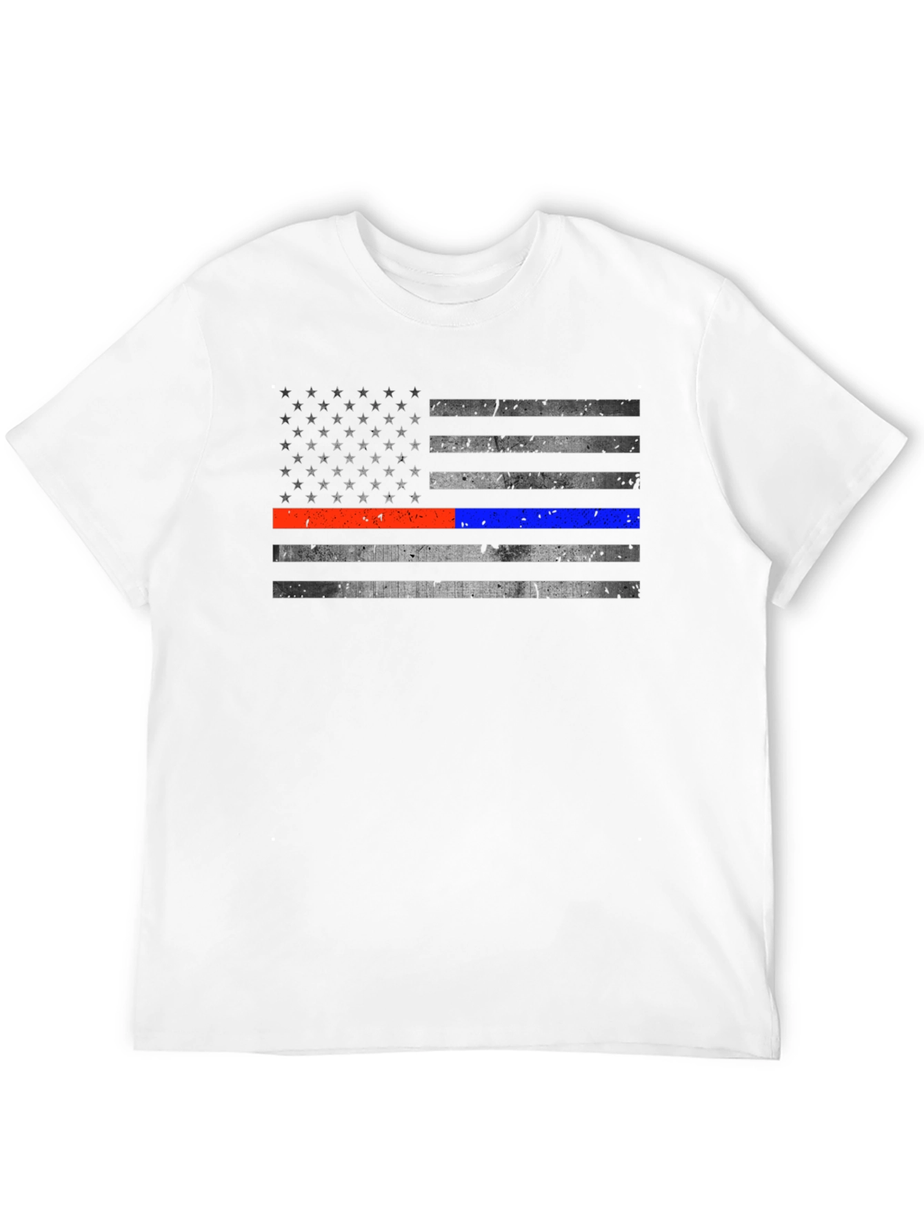 Distressed American Flag Line T-Shirt