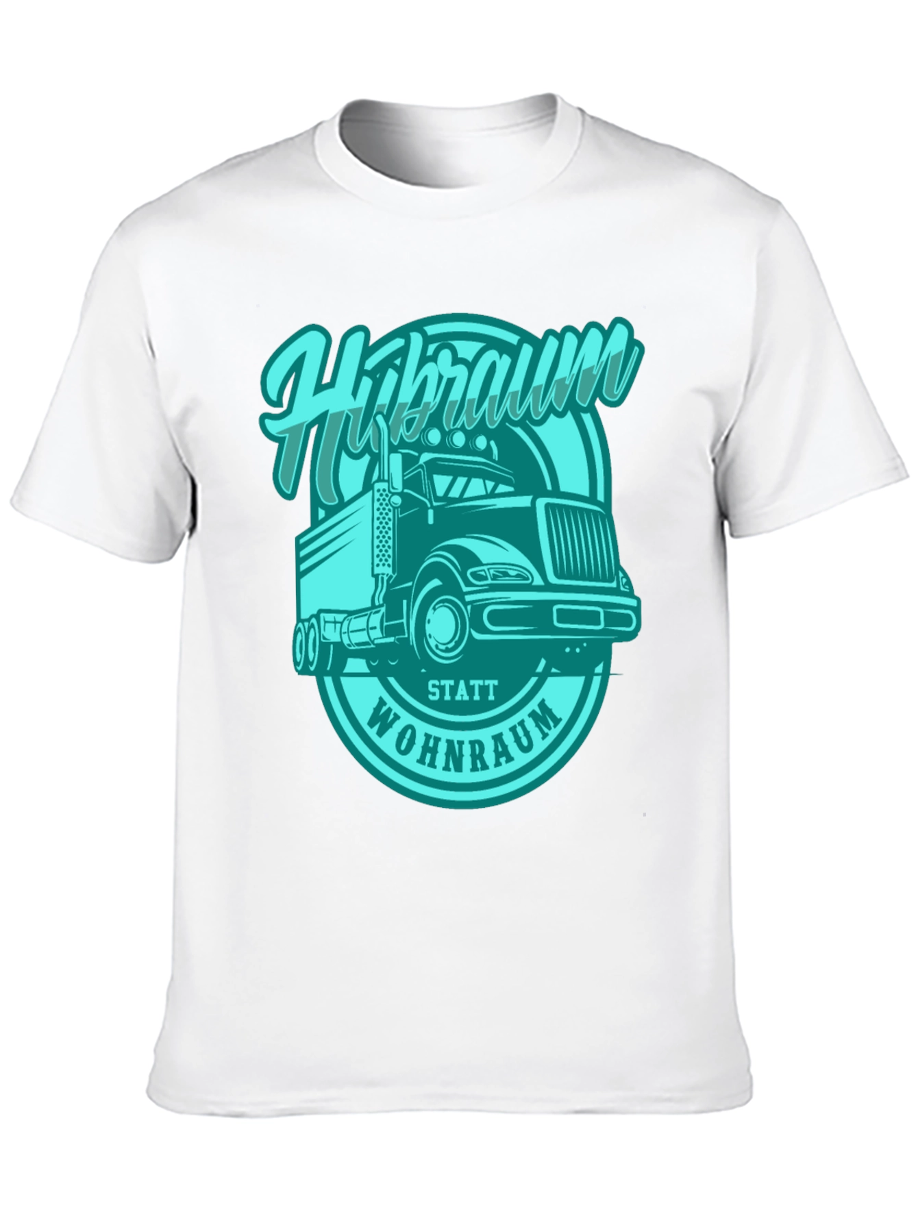 Trucker T-Shirt - Hibraum Statt Wohnraum - Black