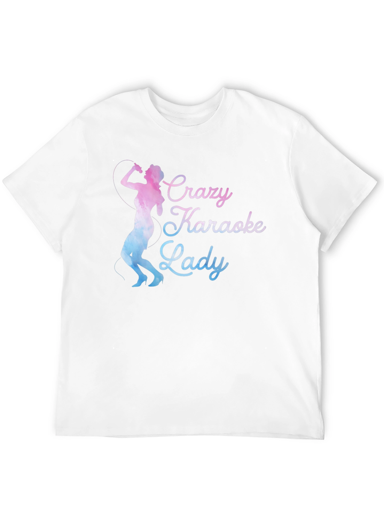 Crazy Karaoke Lady Graphic Tee Shirt