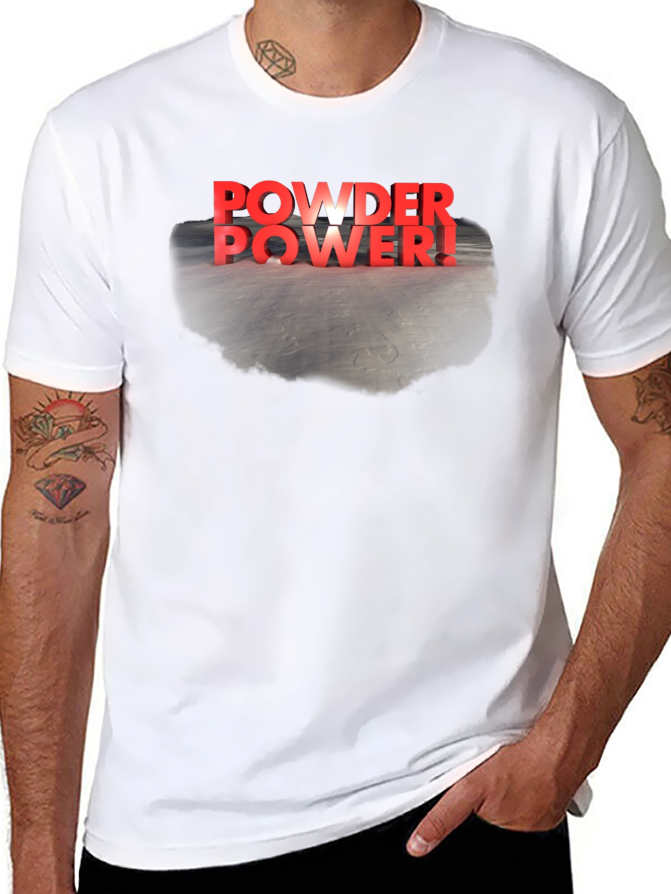 Powder Power! Graphic Tee - Black T-Shirt