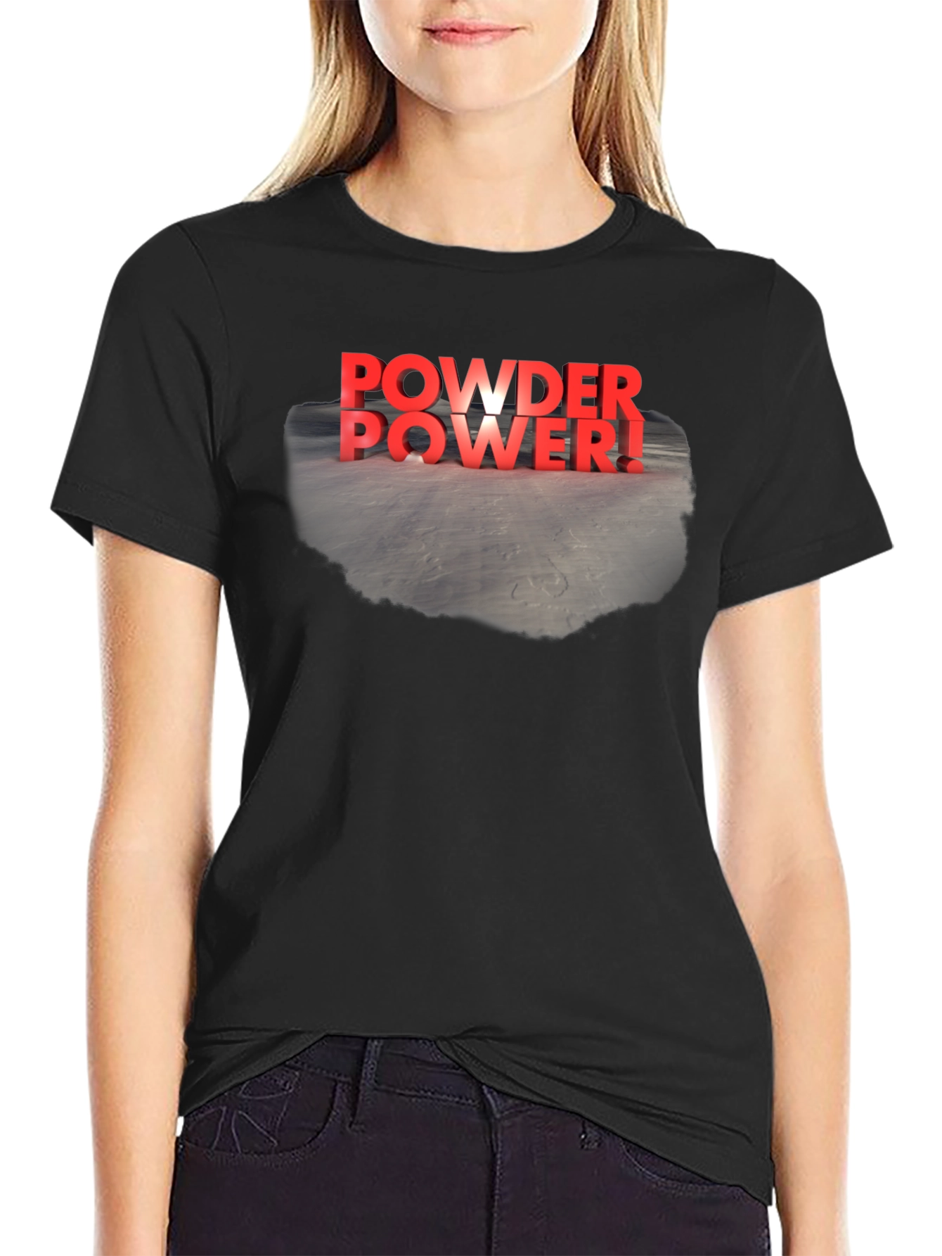 Powder Power! Graphic Tee - Black T-Shirt