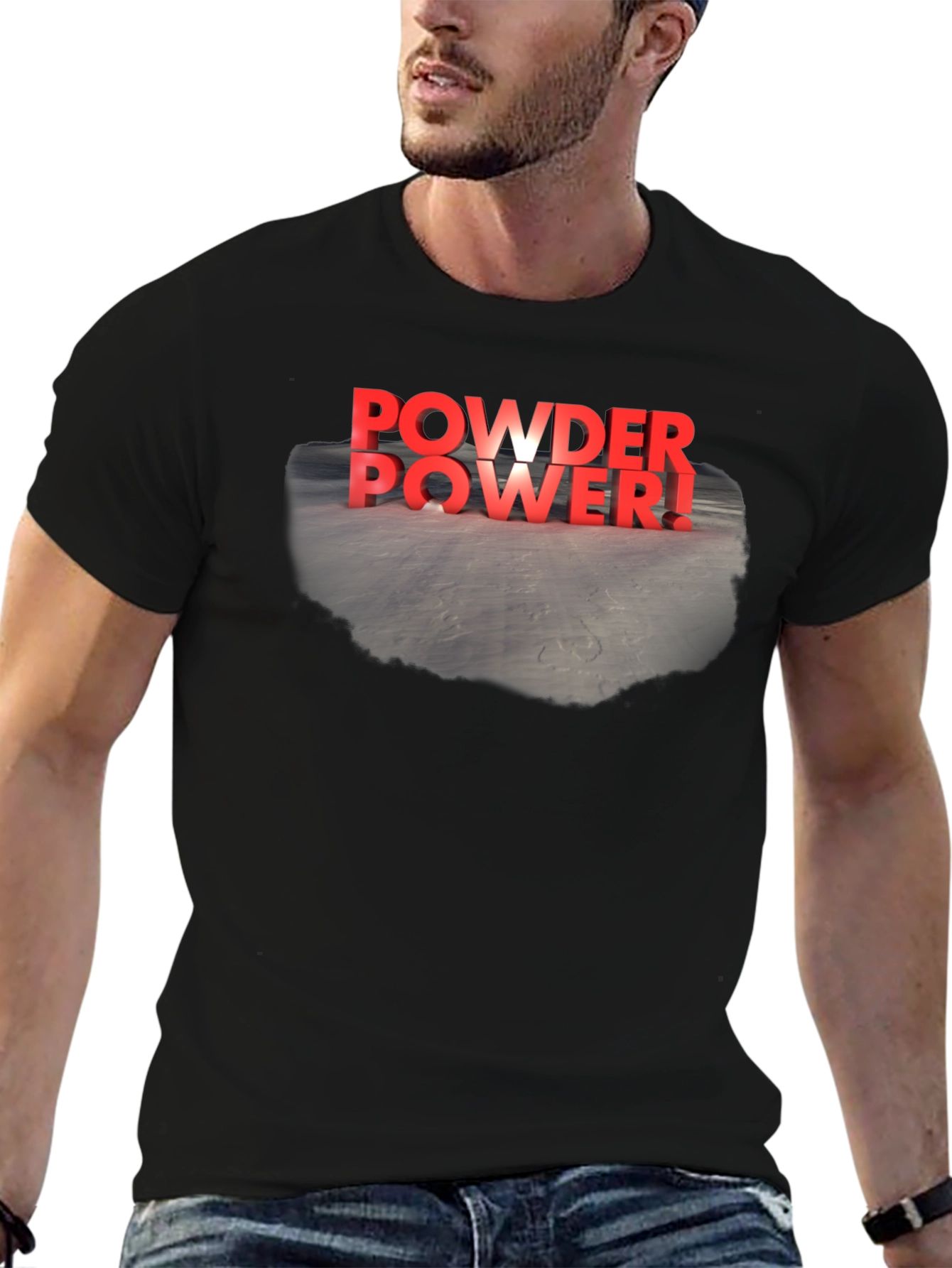 Powder Power! Graphic Tee - Black T-Shirt