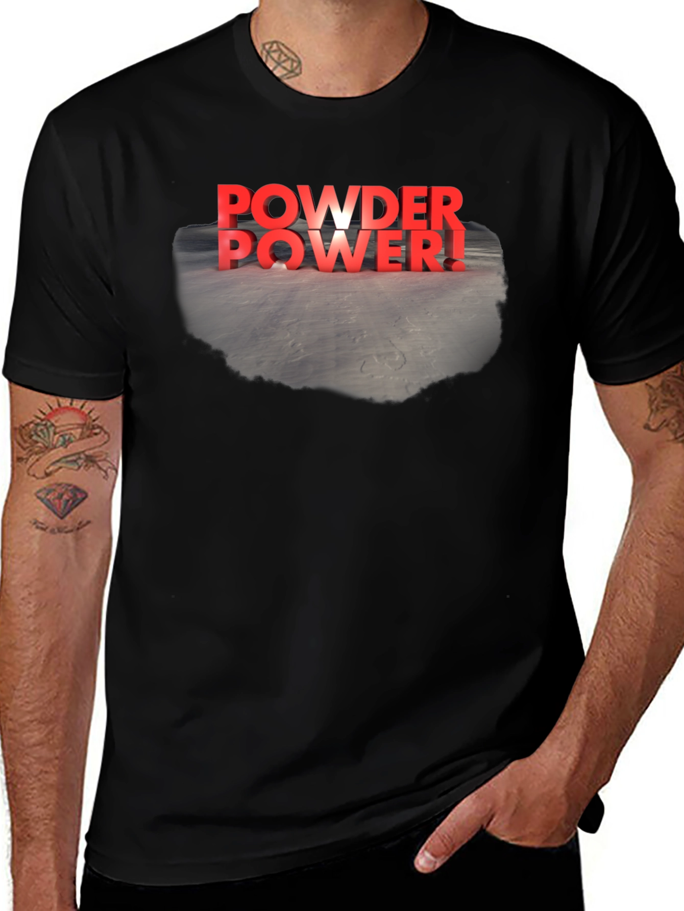 Powder Power! Graphic Tee - Black T-Shirt