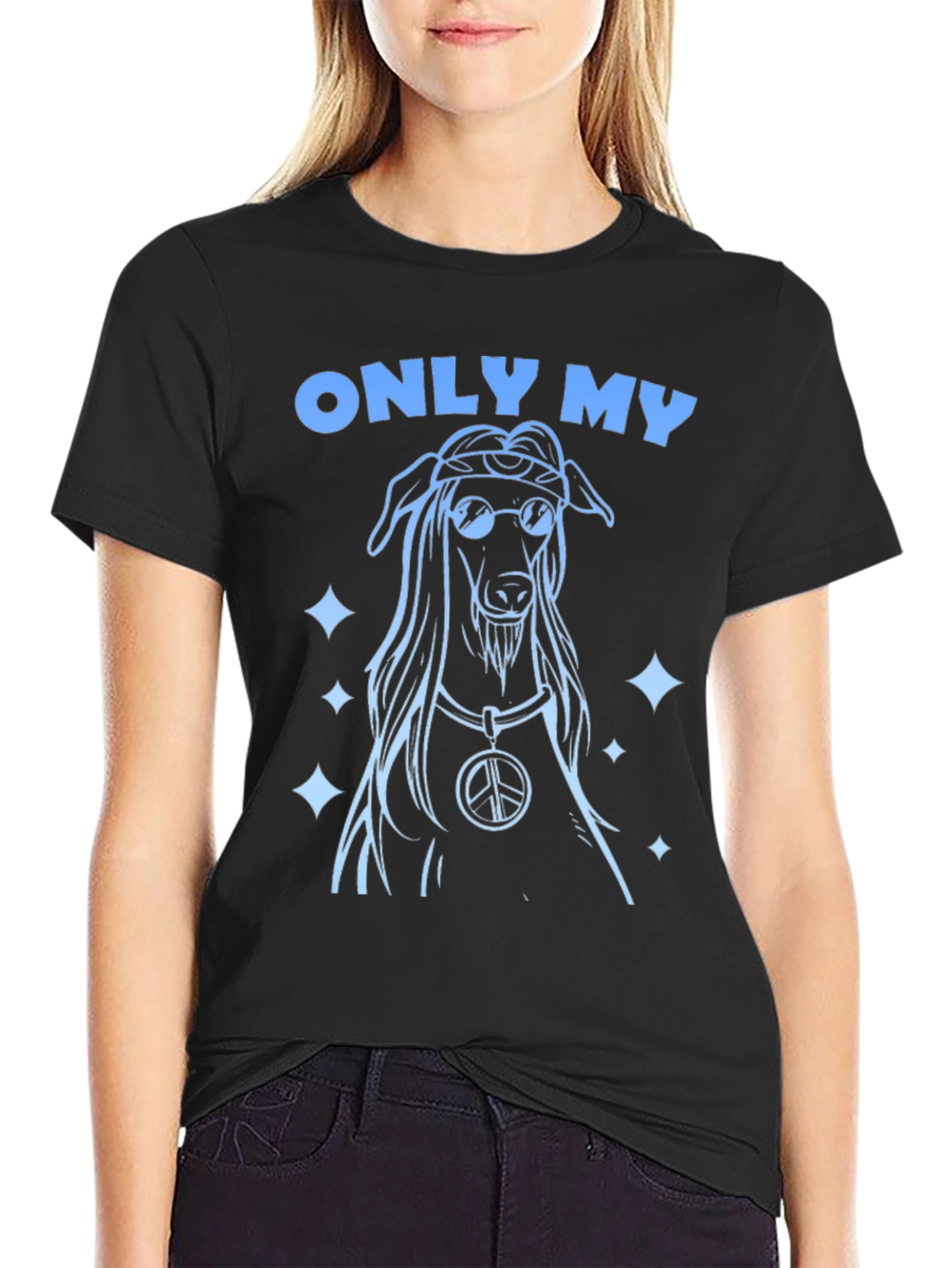 Only My Dog Retro Style Graphic T-Shirt