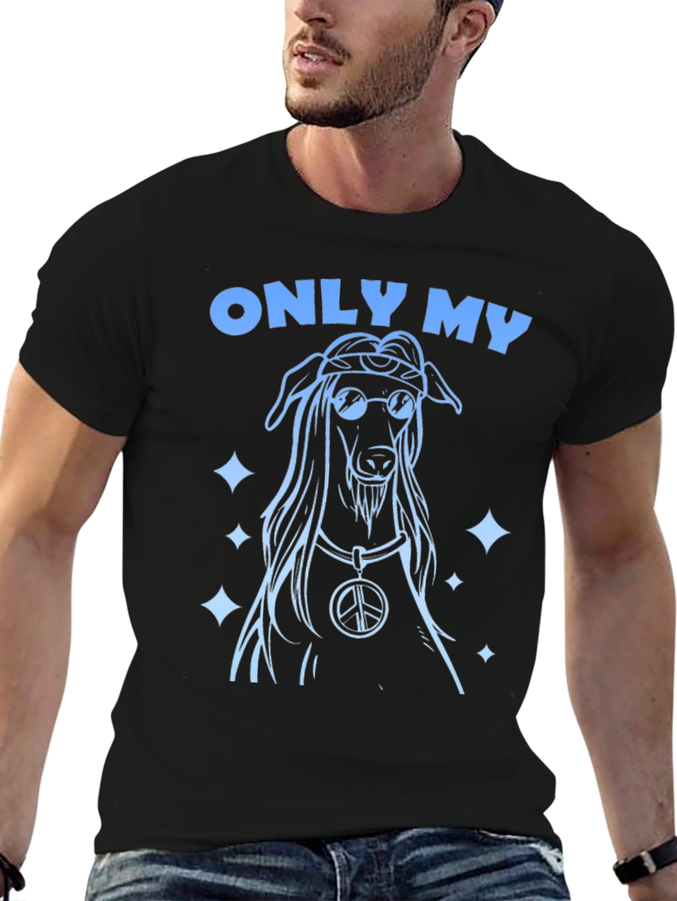 Only My Dog Retro Style Graphic T-Shirt