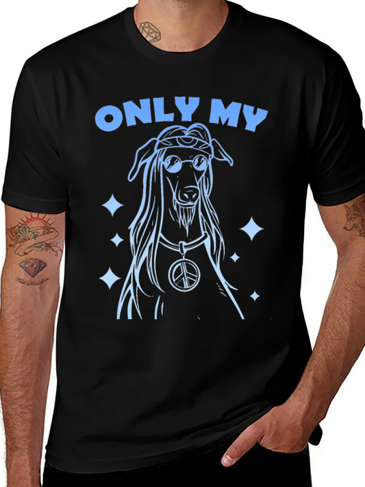 Only My Dog Retro Style Graphic T-Shirt