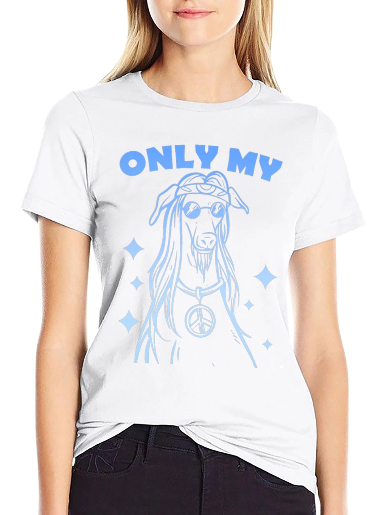 Only My Dog Retro Style Graphic T-Shirt
