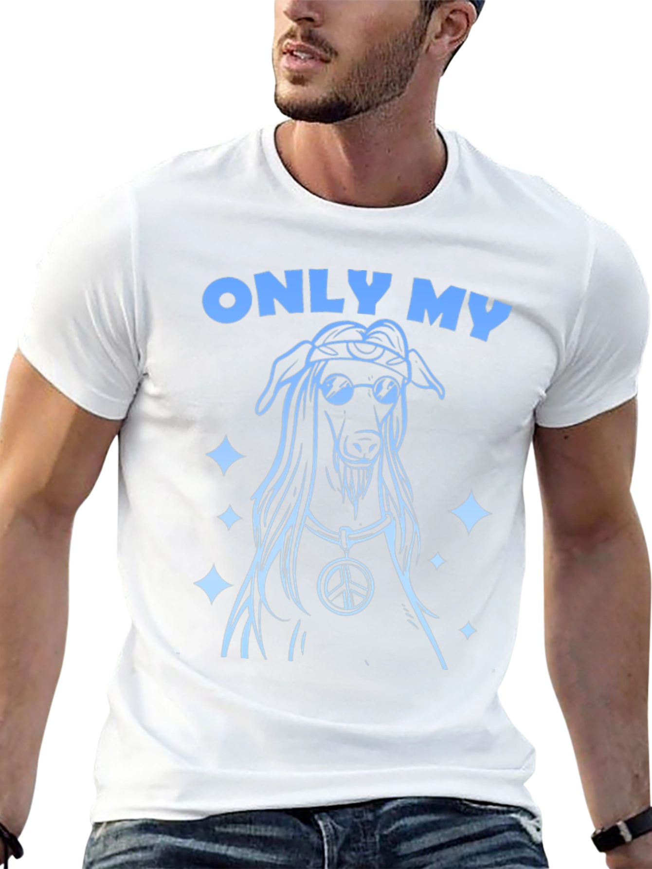 Only My Dog Retro Style Graphic T-Shirt