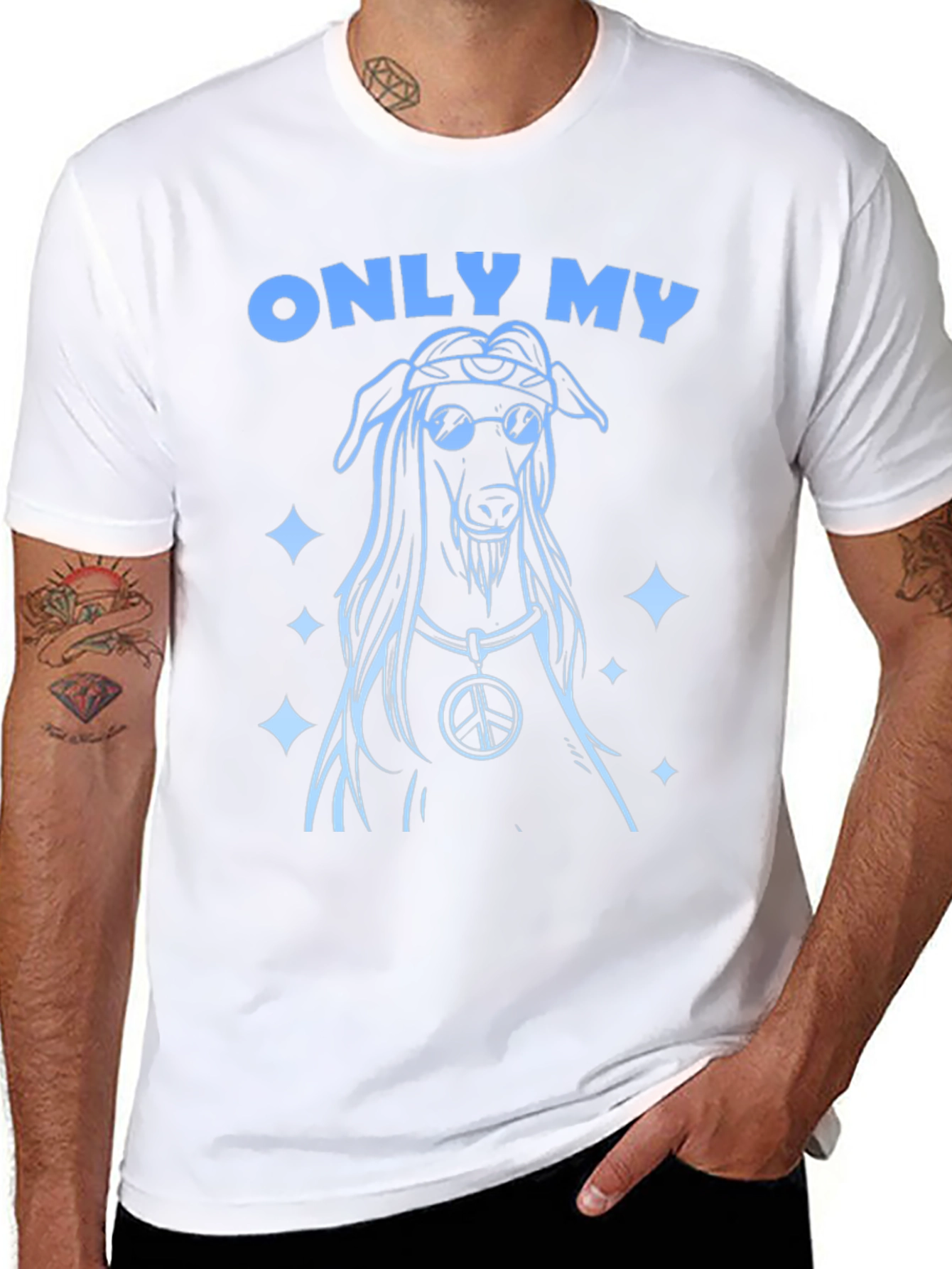 Only My Dog Retro Style Graphic T-Shirt