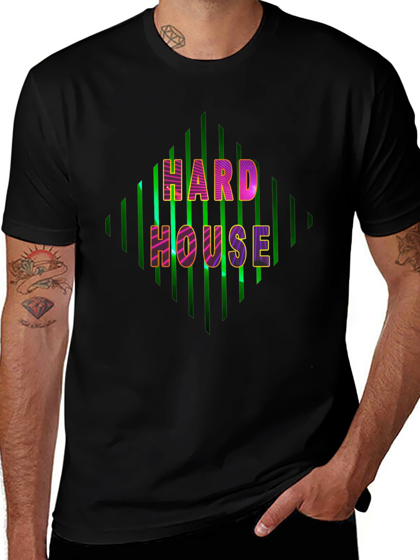 Hard House Graphic Tee - Bold EDM Music T-Shirt