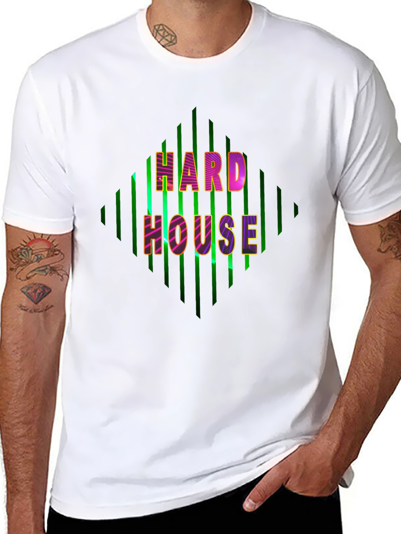 Hard House Graphic Tee - Bold EDM Music T-Shirt