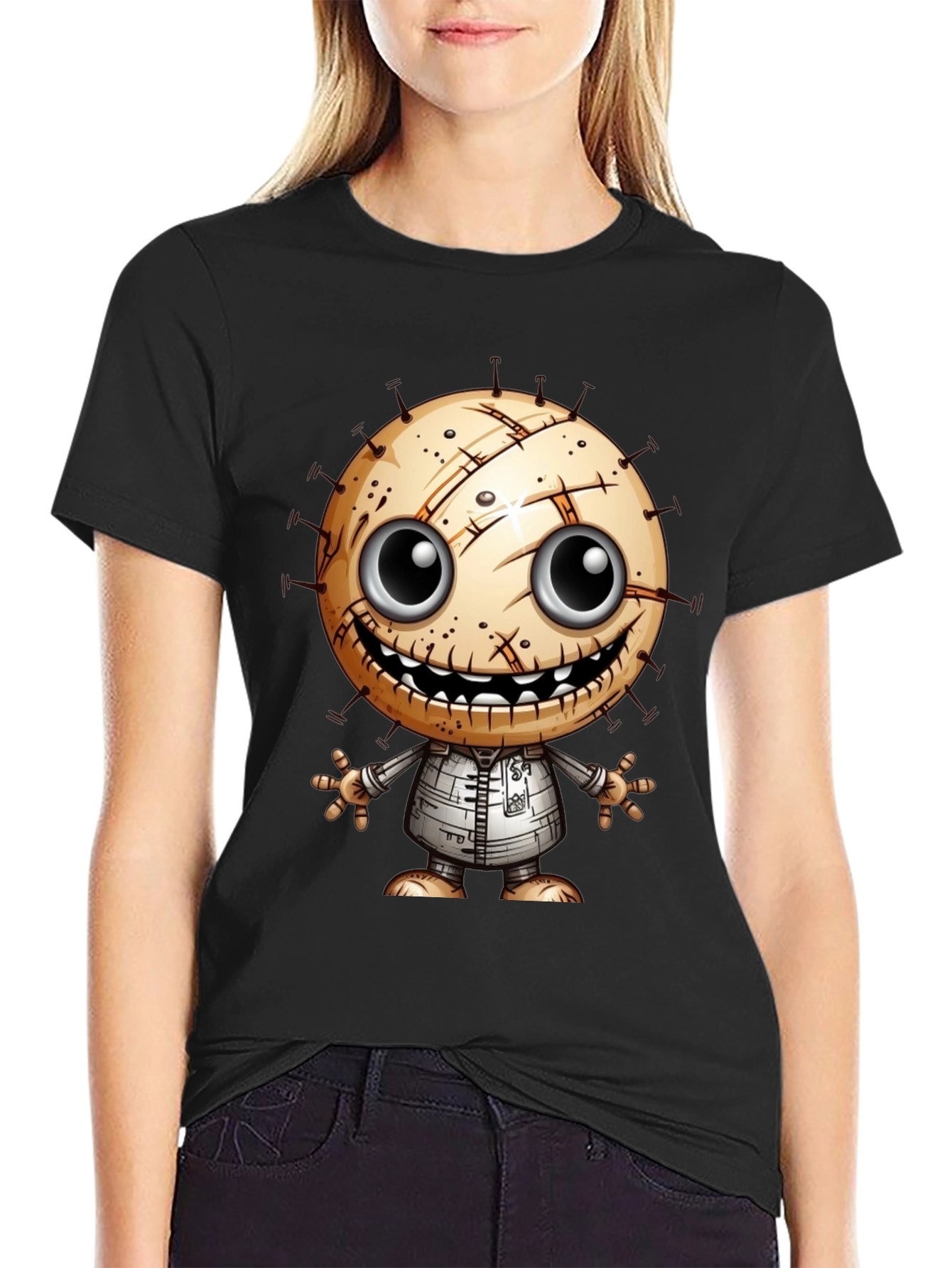Creepy Cute Character Graphic T-Shirt