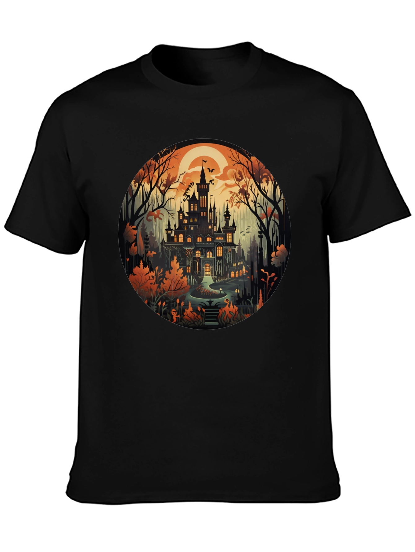Haunted Castle T-Shirt - Halloween Design