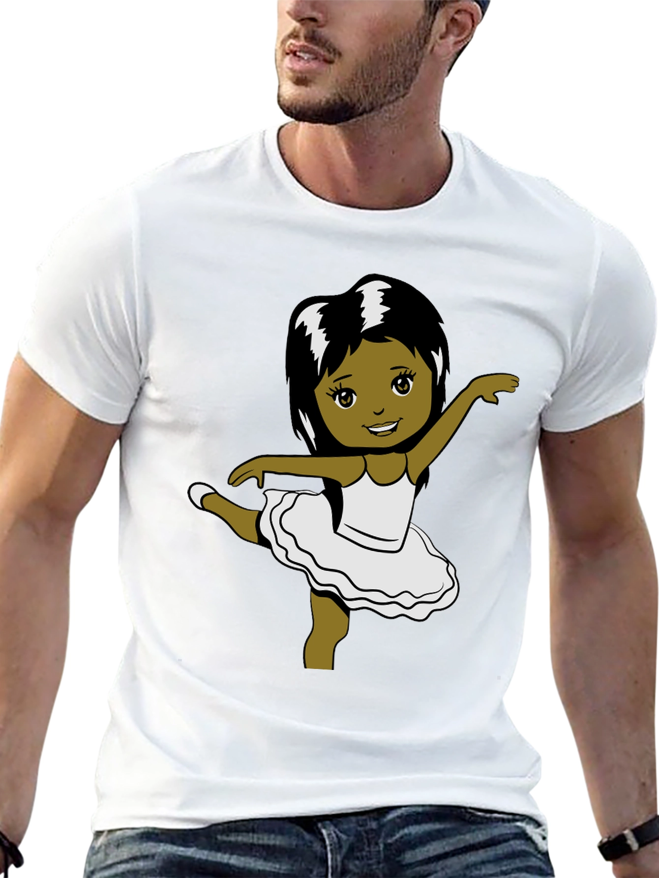 Ballerina Girl Graphic Tee - Black T-Shirt