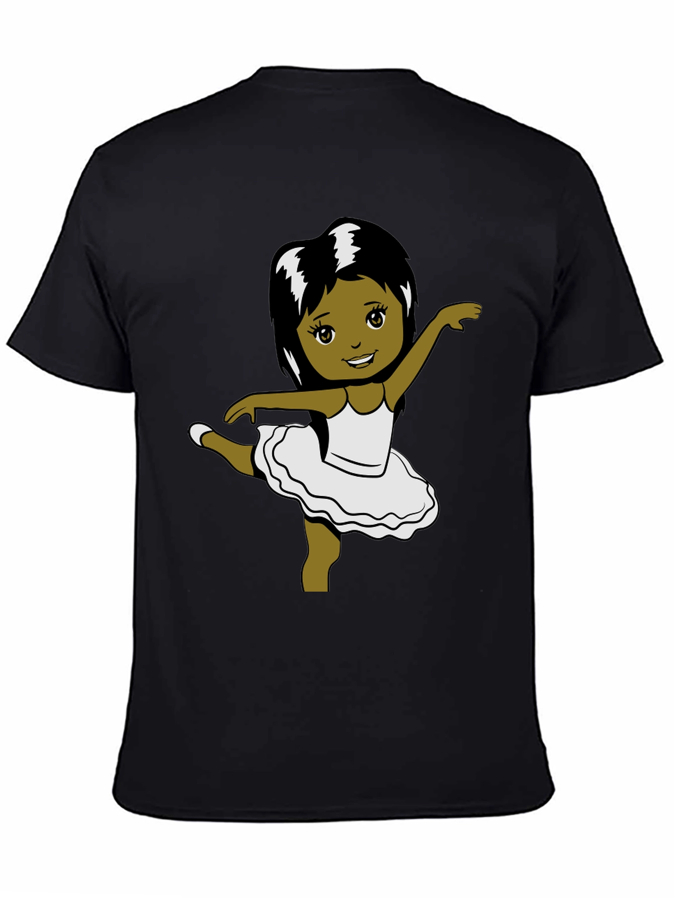 Ballerina Girl Graphic Tee - Black T-Shirt