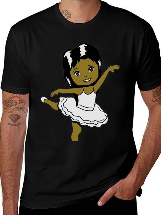 Ballerina Girl Graphic Tee - Black T-Shirt
