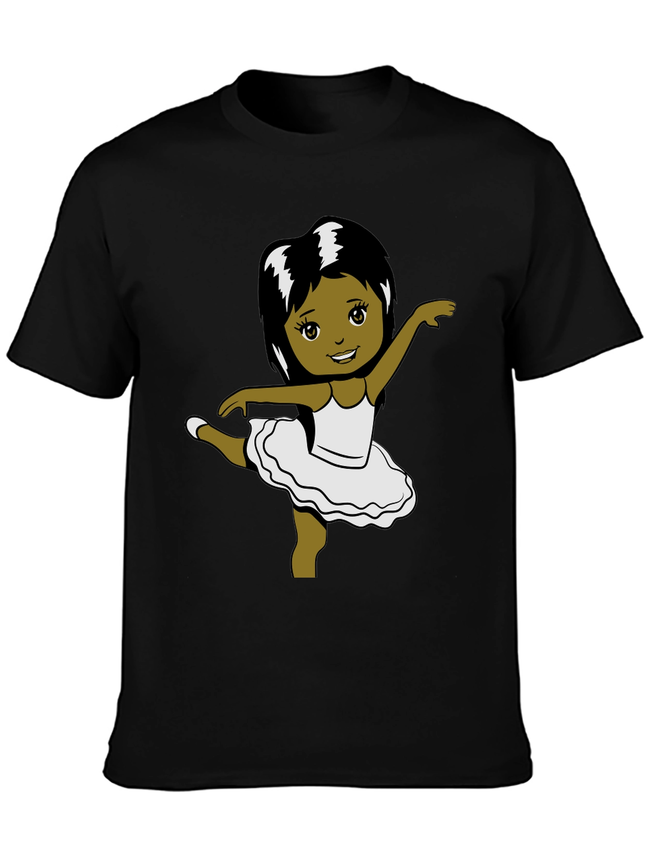 Ballerina Girl Graphic Tee - Black T-Shirt