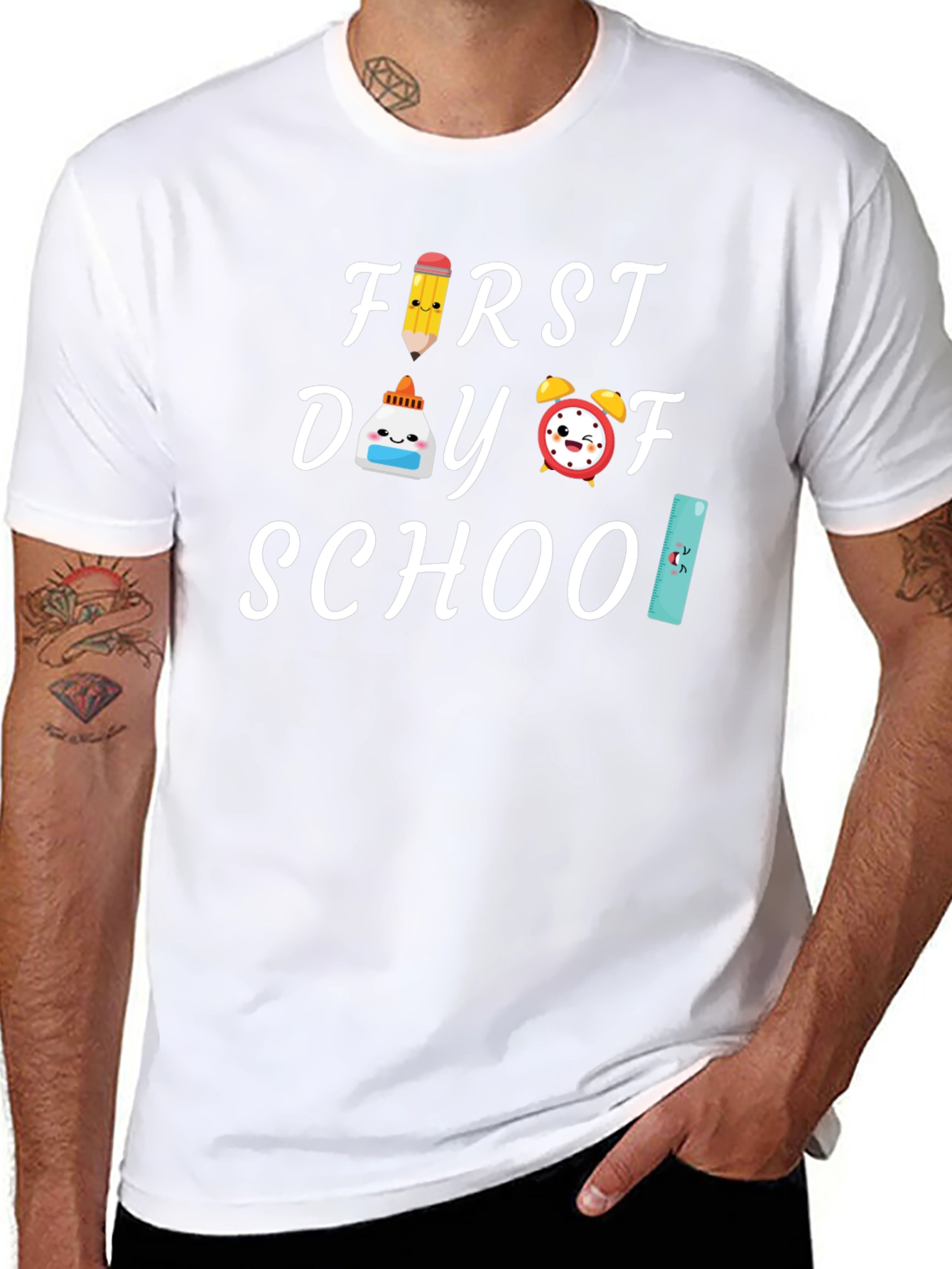 First Day of School Black Graphic Tee