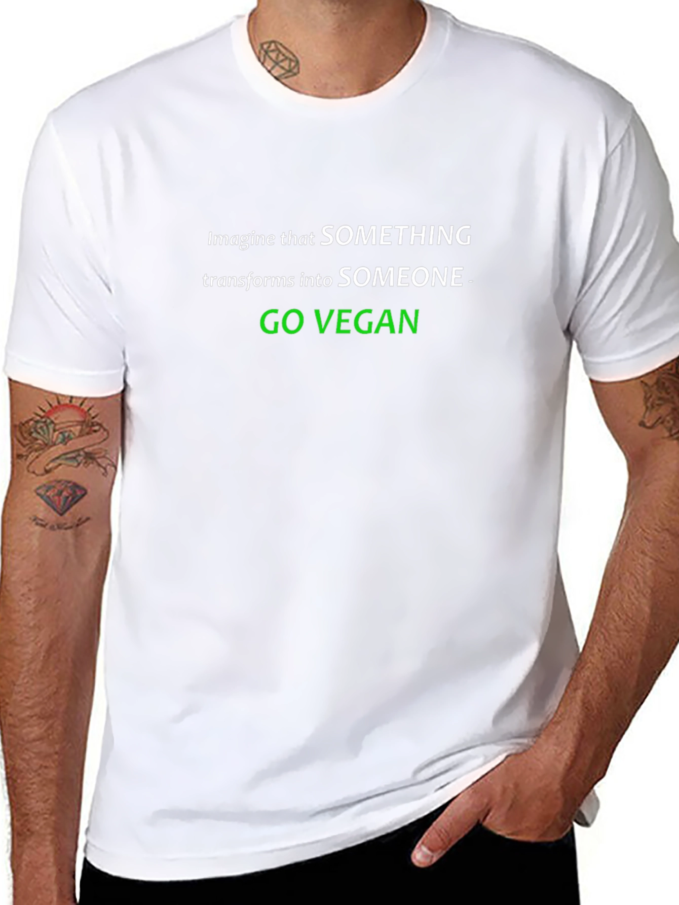 Go Vegan T-Shirt - SOMETHING to SOMEONE Tee