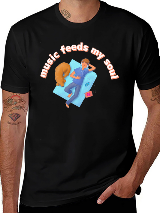 Music Feeds My Soul Graphic T-Shirt