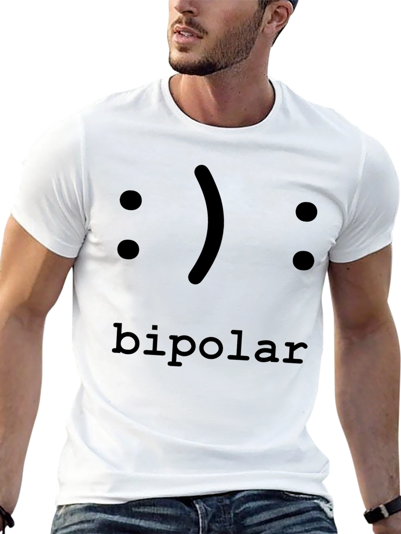 Bipolar Emoticon Graphic Tee - Classic Fit