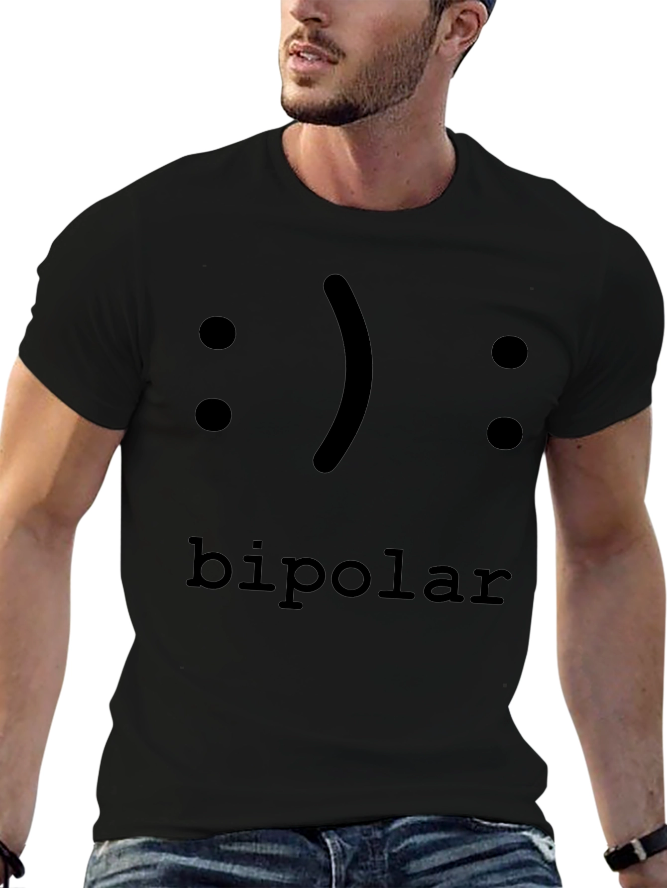 Bipolar Emoticon Graphic Tee - Classic Fit
