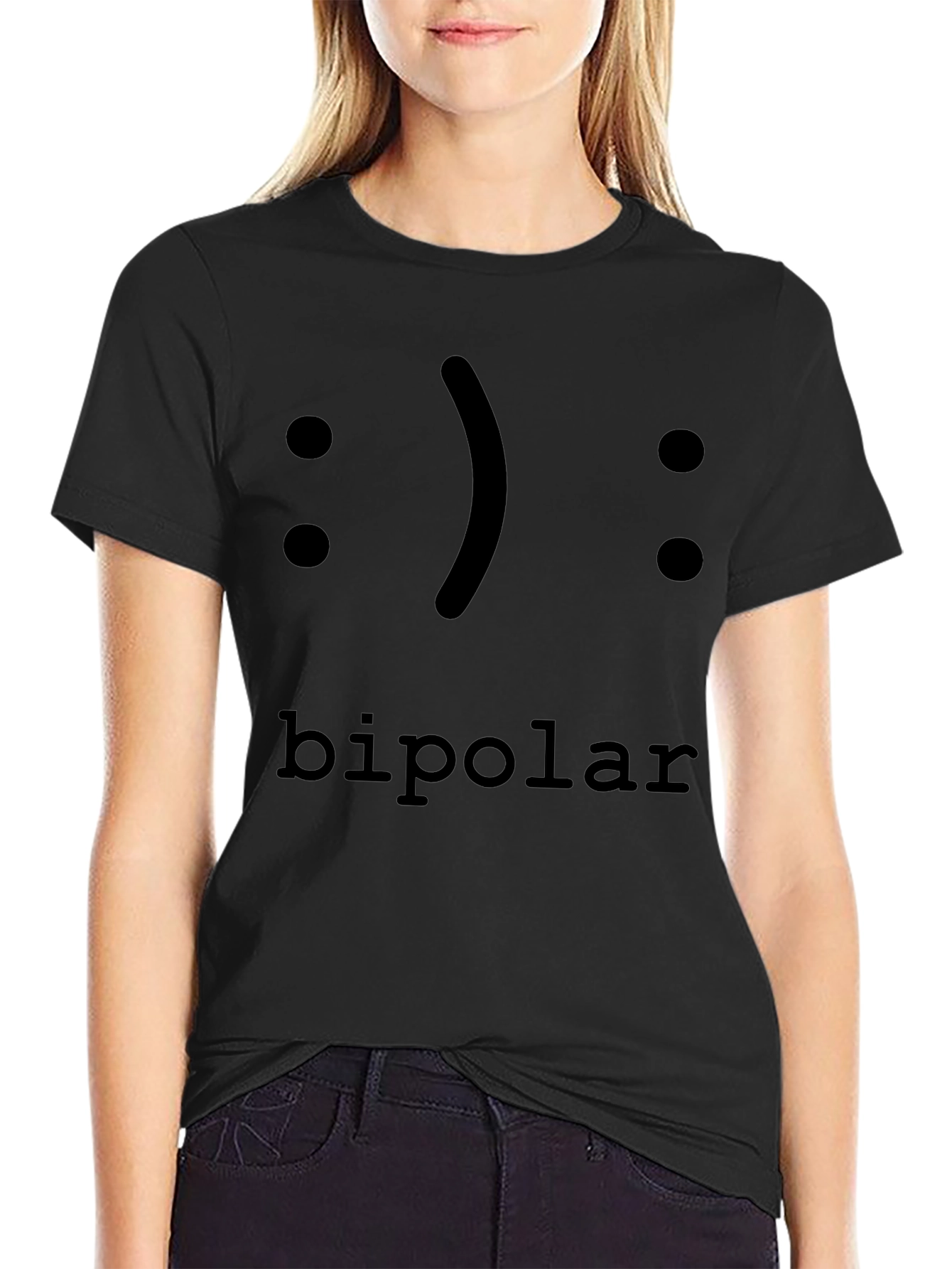 Bipolar Emoticon Graphic Tee - Classic Fit
