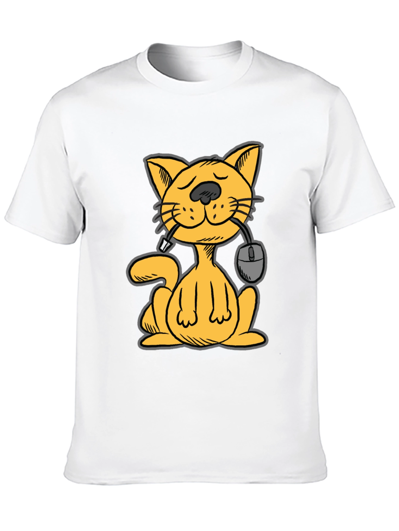 Cat Gamer Funny Graphic Tee - Black Cotton T-Shirt