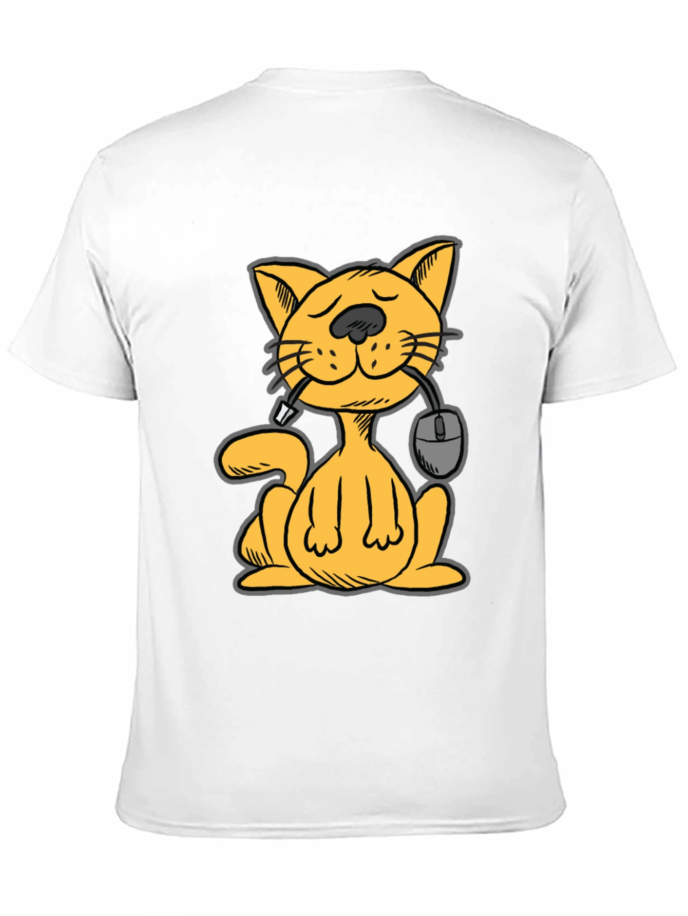 Cat Gamer Funny Graphic Tee - Black Cotton T-Shirt
