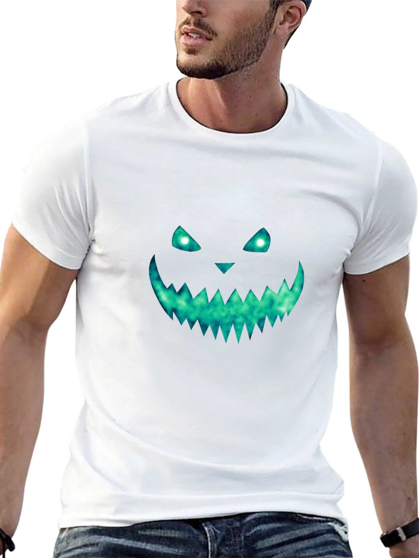 Halloween Pumpkin Face Graphic Tee