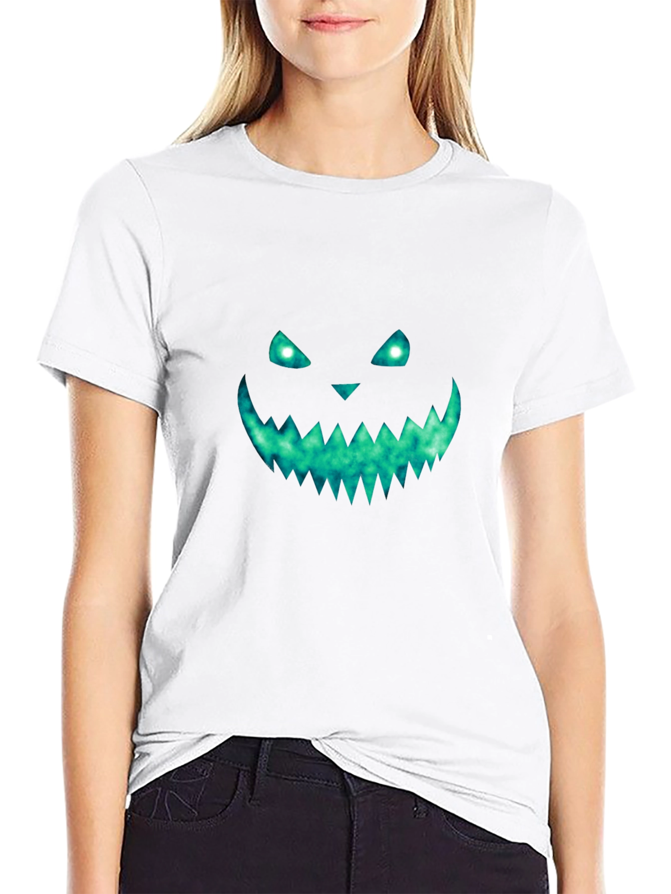Halloween Pumpkin Face Graphic Tee