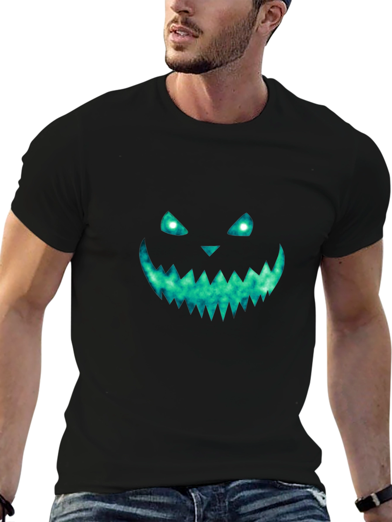 Halloween Pumpkin Face Graphic Tee