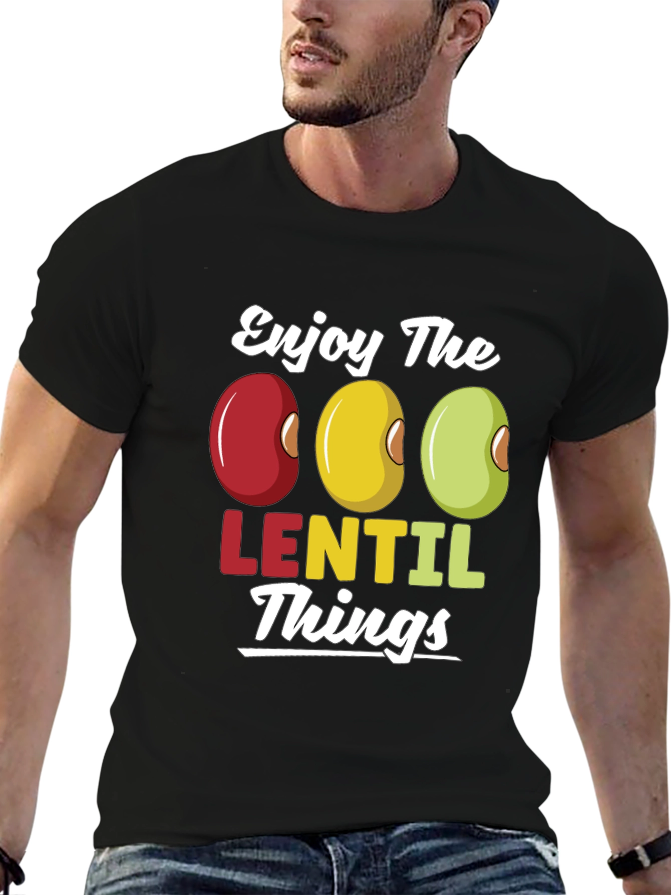 Enjoy Lentil Things T-Shirt - Funny Foodie Tee
