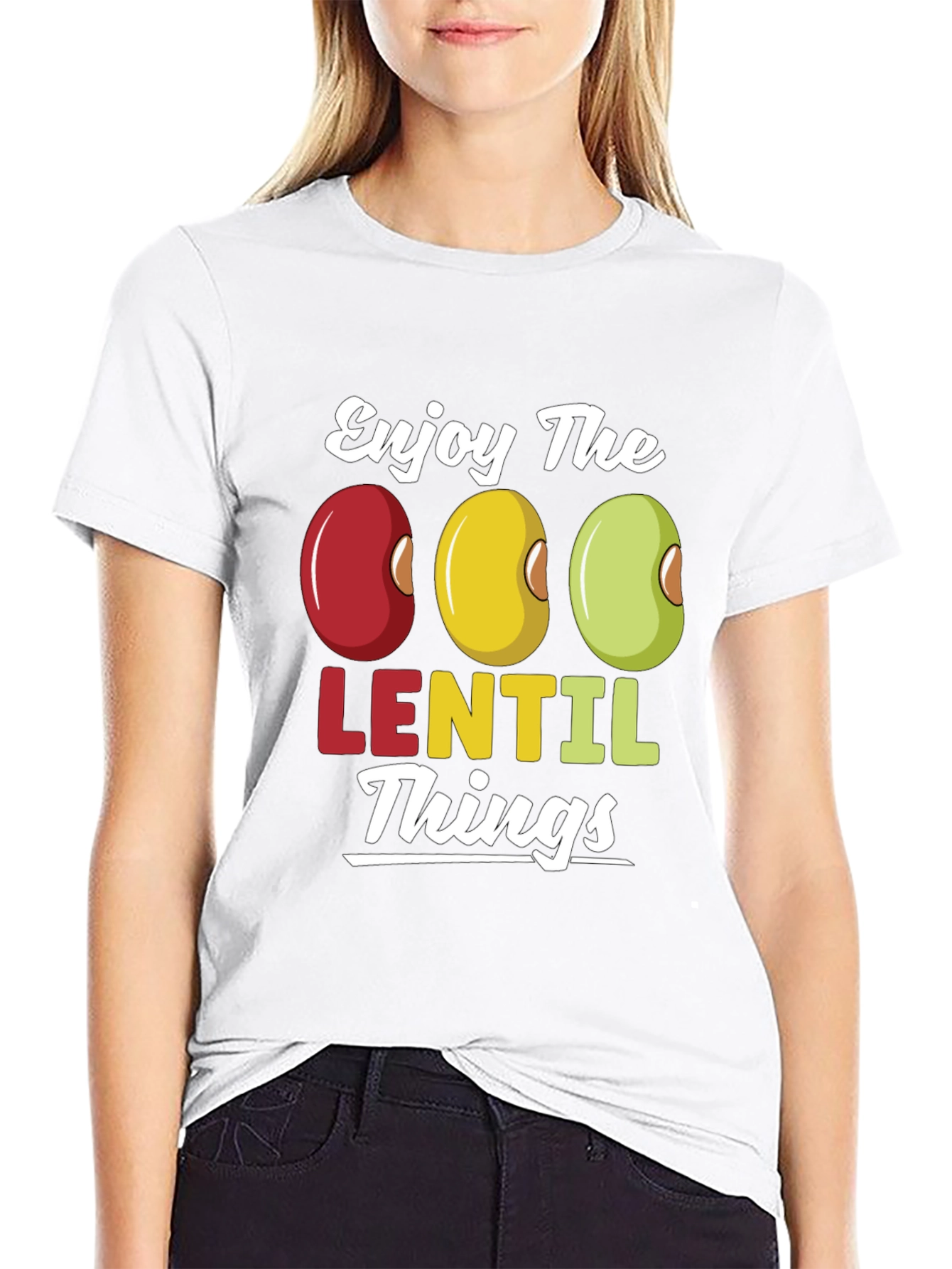 Enjoy Lentil Things T-Shirt - Funny Foodie Tee