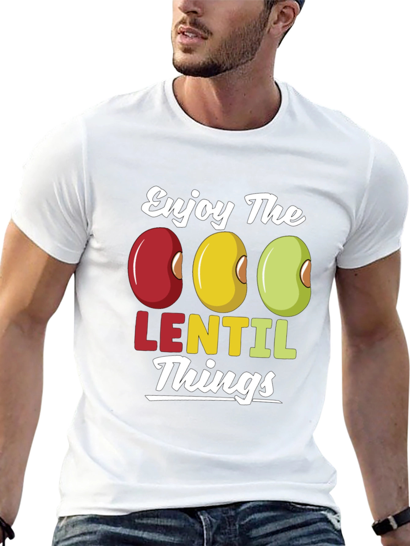Enjoy Lentil Things T-Shirt - Funny Foodie Tee