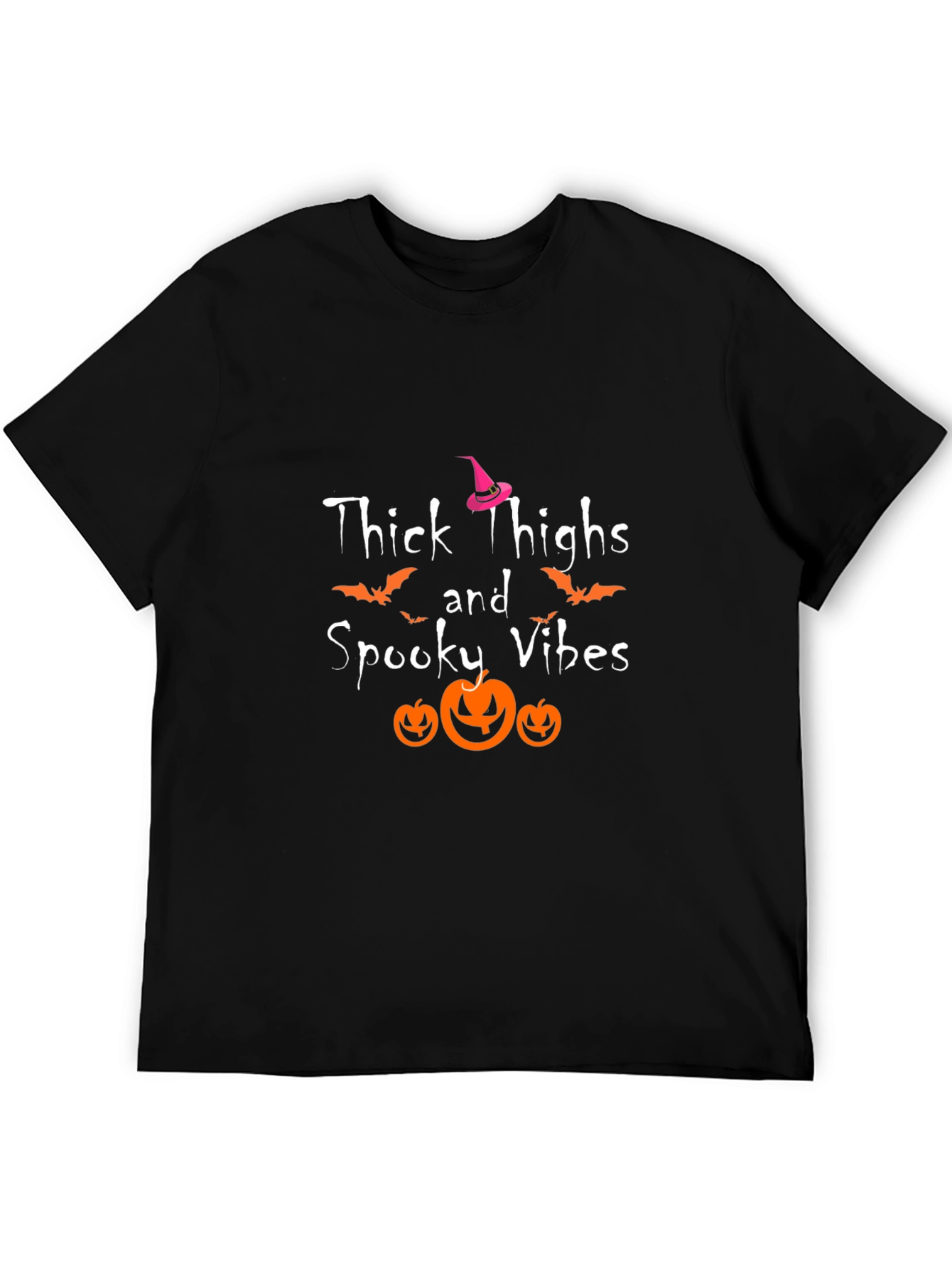 Thick Thighs Spooky Vibes Halloween T-Shirt