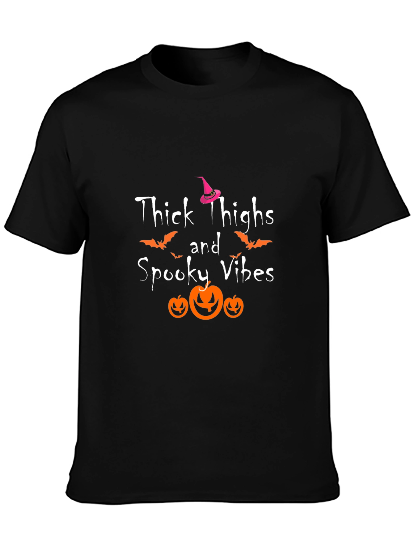 Thick Thighs Spooky Vibes Halloween T-Shirt
