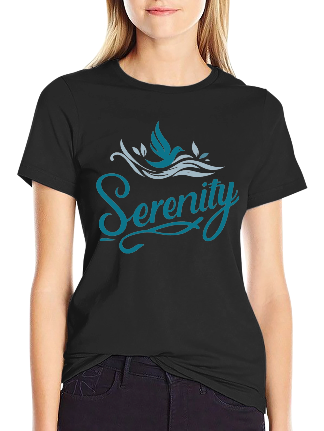 Serenity Graphic T-Shirt - Black