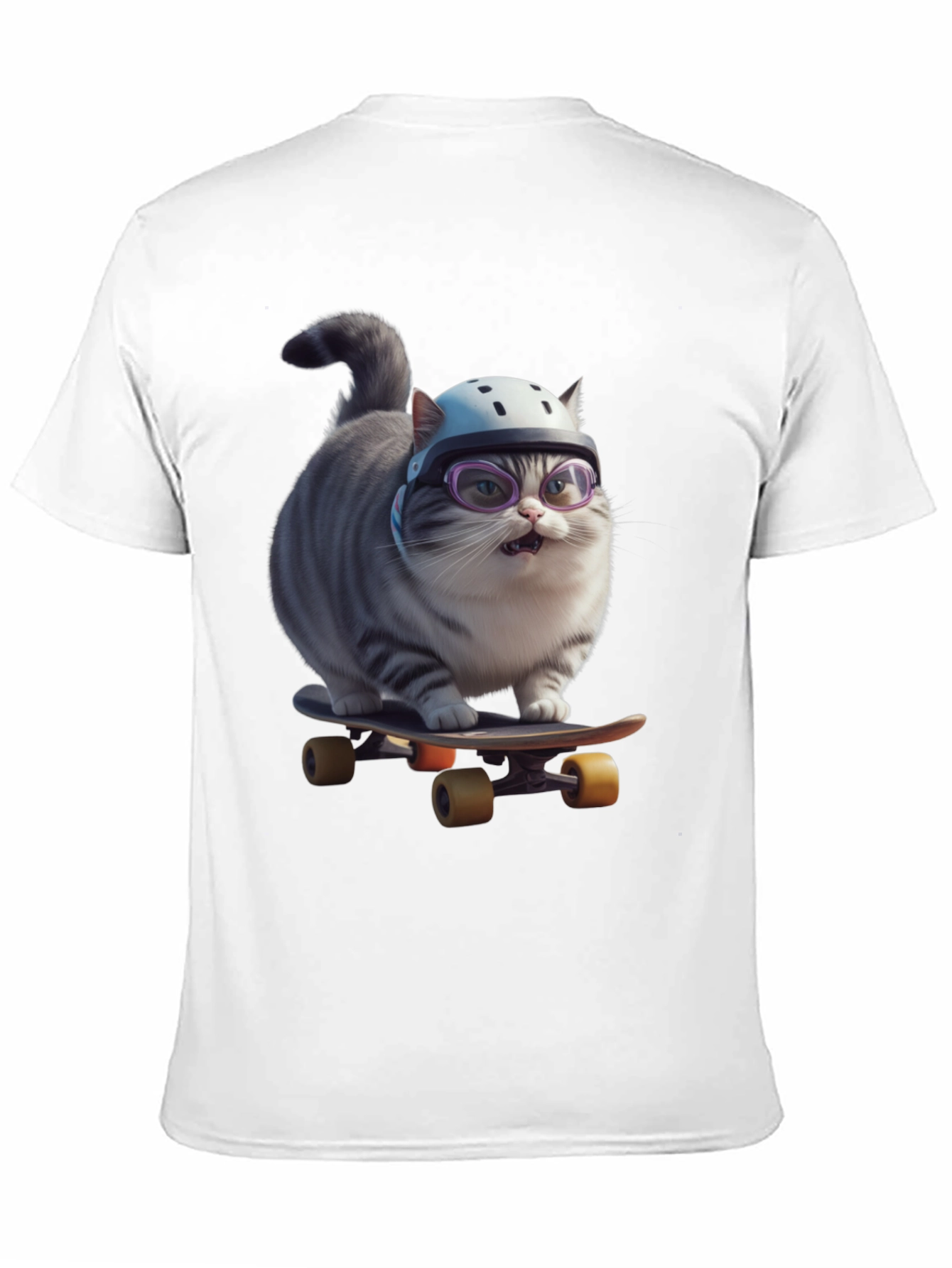 Cool Cat Skateboarder Graphic Tee