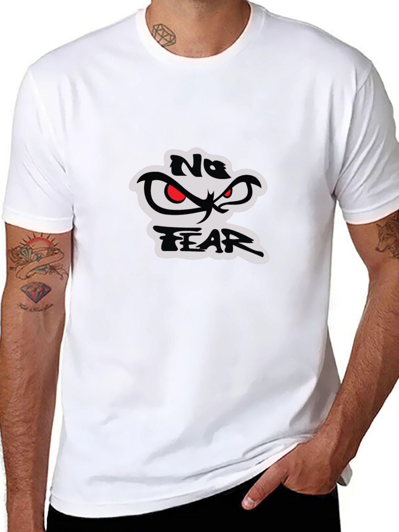 No Fear Graphic Print Black T-Shirt