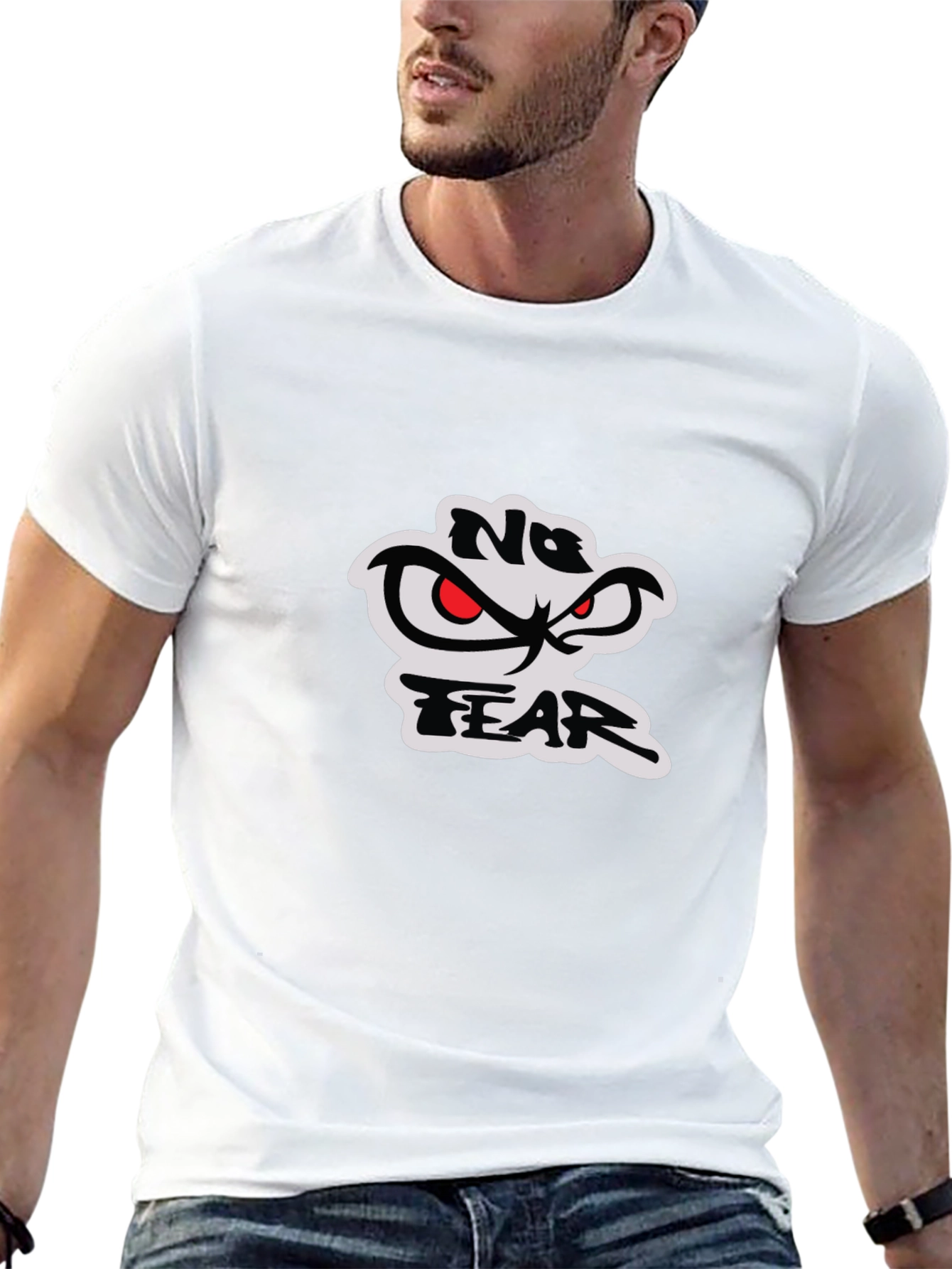 No Fear Graphic Print Black T-Shirt