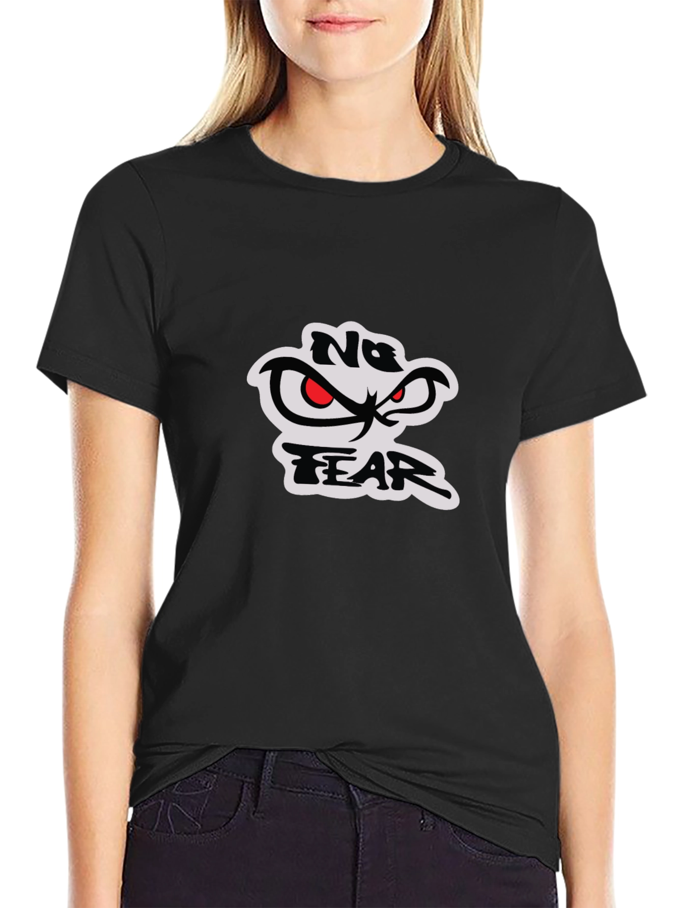 No Fear Graphic Print Black T-Shirt