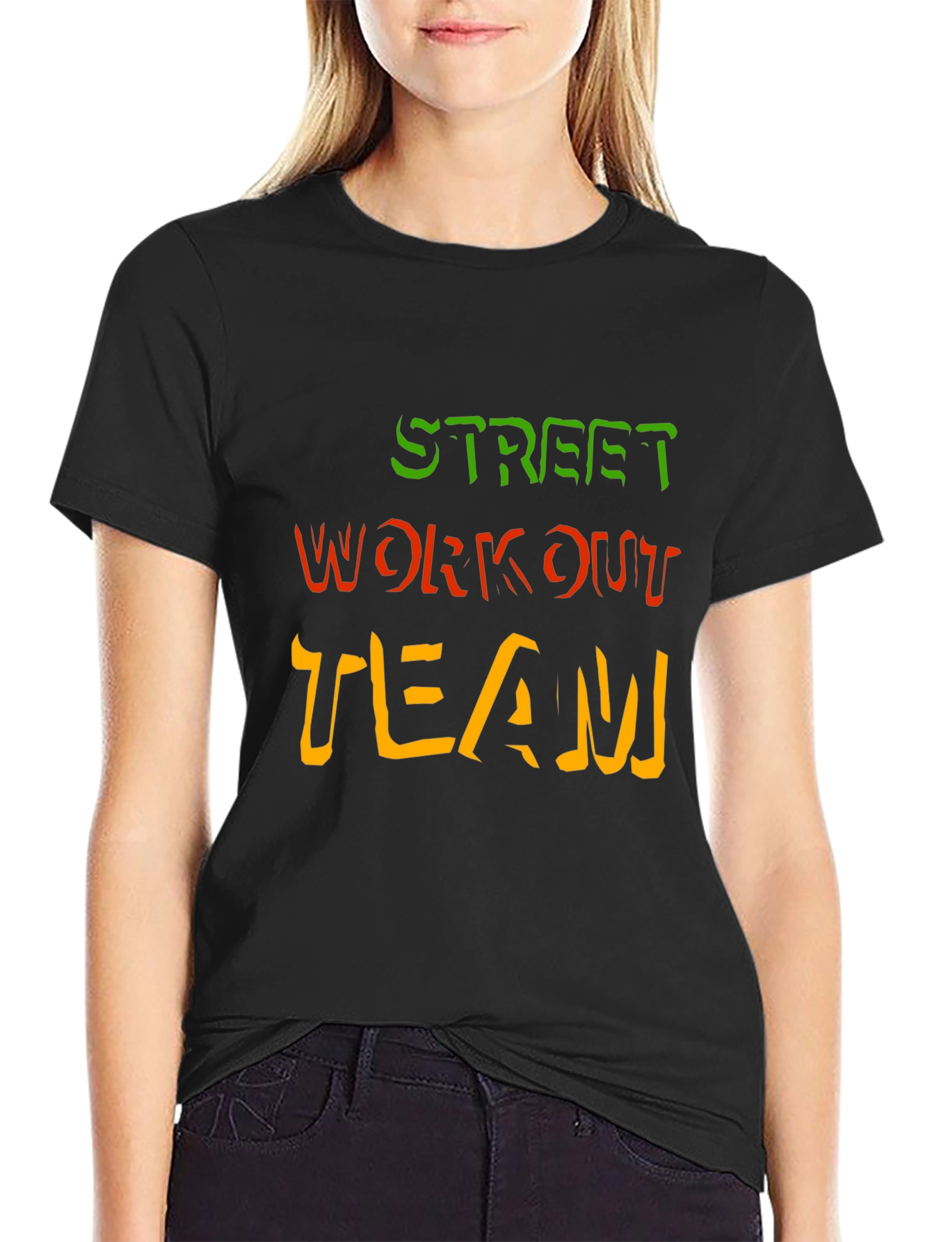 Street Workout Team Black Graphic Tee