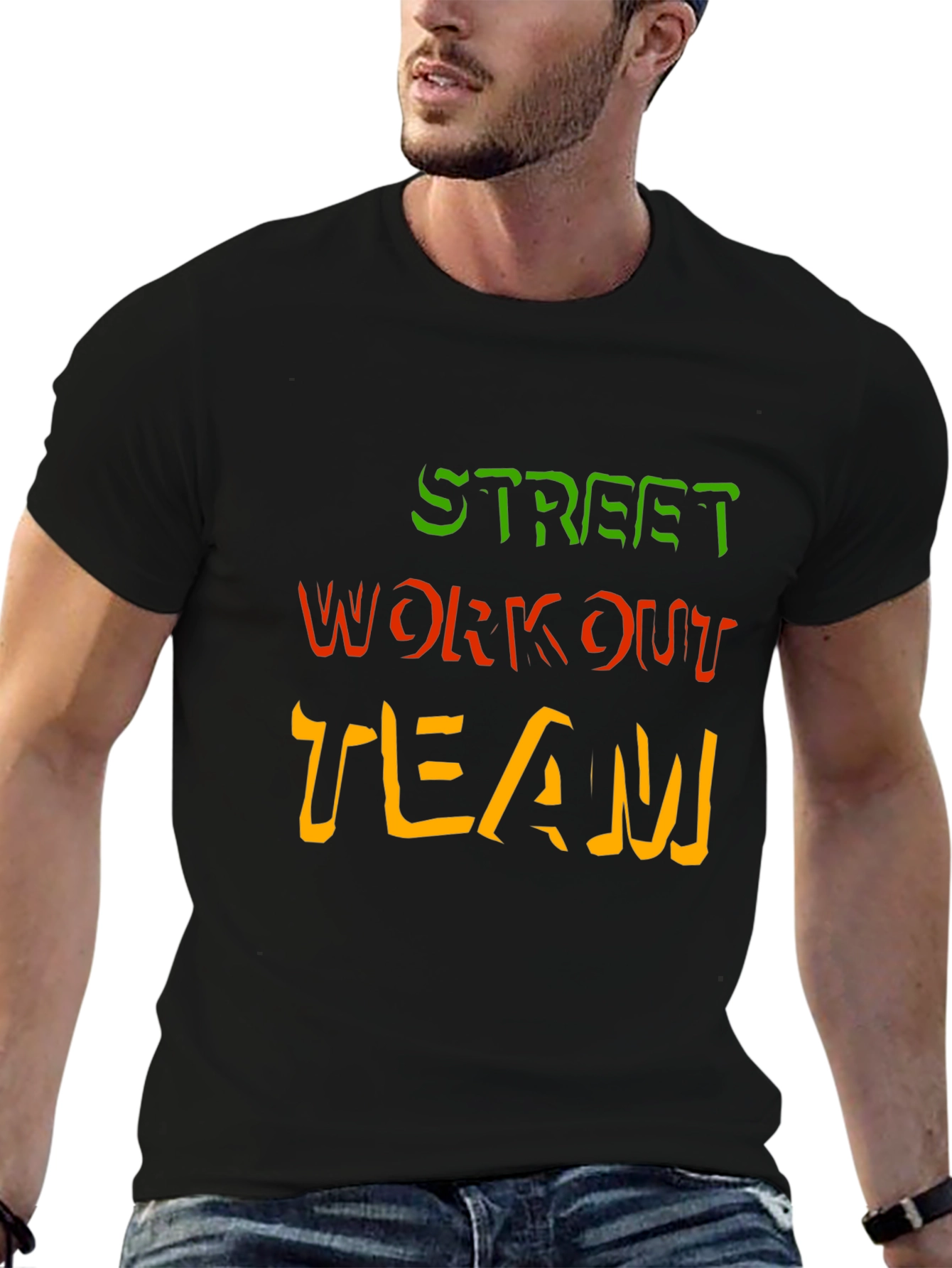 Street Workout Team Black Graphic Tee
