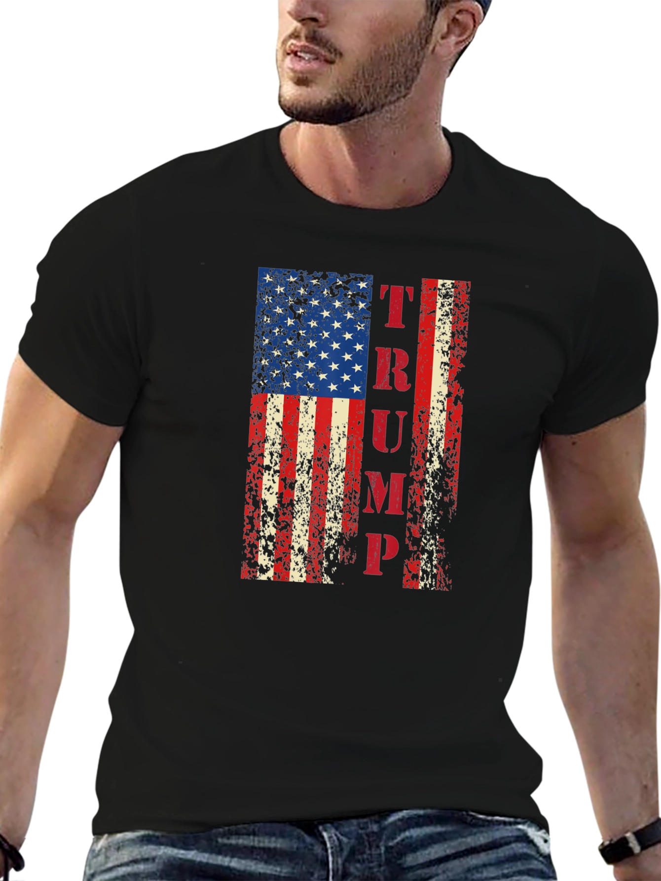 Trump Flag T-Shirt - Patriotic Design