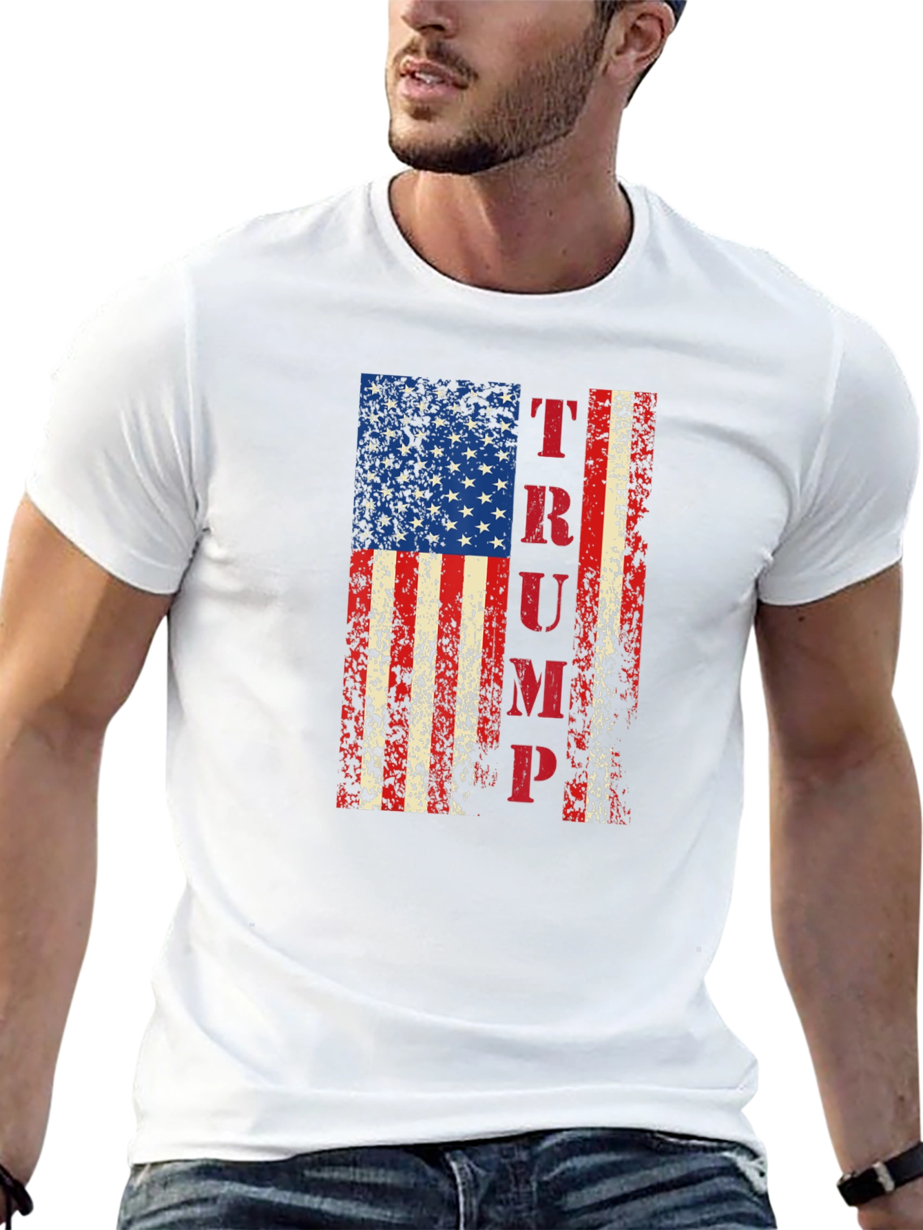 Trump Flag T-Shirt - Patriotic Design